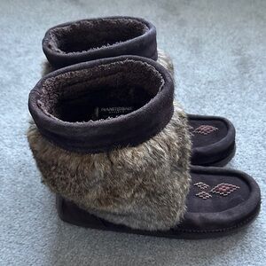 Manitobah Mukluks Rabbit Fur Half Mukluk